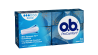 Bild på en förpackning av o.b. ProComfort Normal. Produkten har 3 bloddroppar och indikerar att den passar bra för normala mensblödningar.